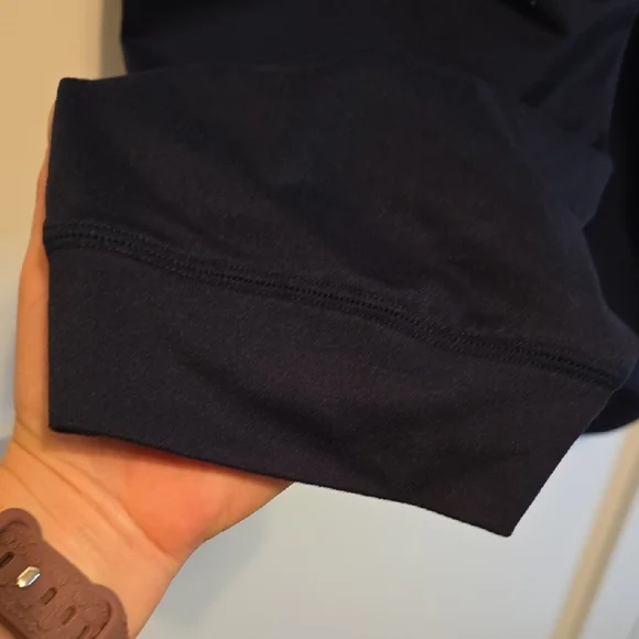 GreenTea Women's Dark Joggers with Sky Blue Drawstring - Picture 3 of 9